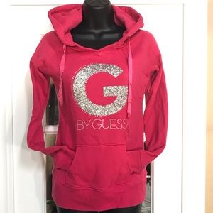 💕G by Guess fuschia pull over hoodie sz S💕